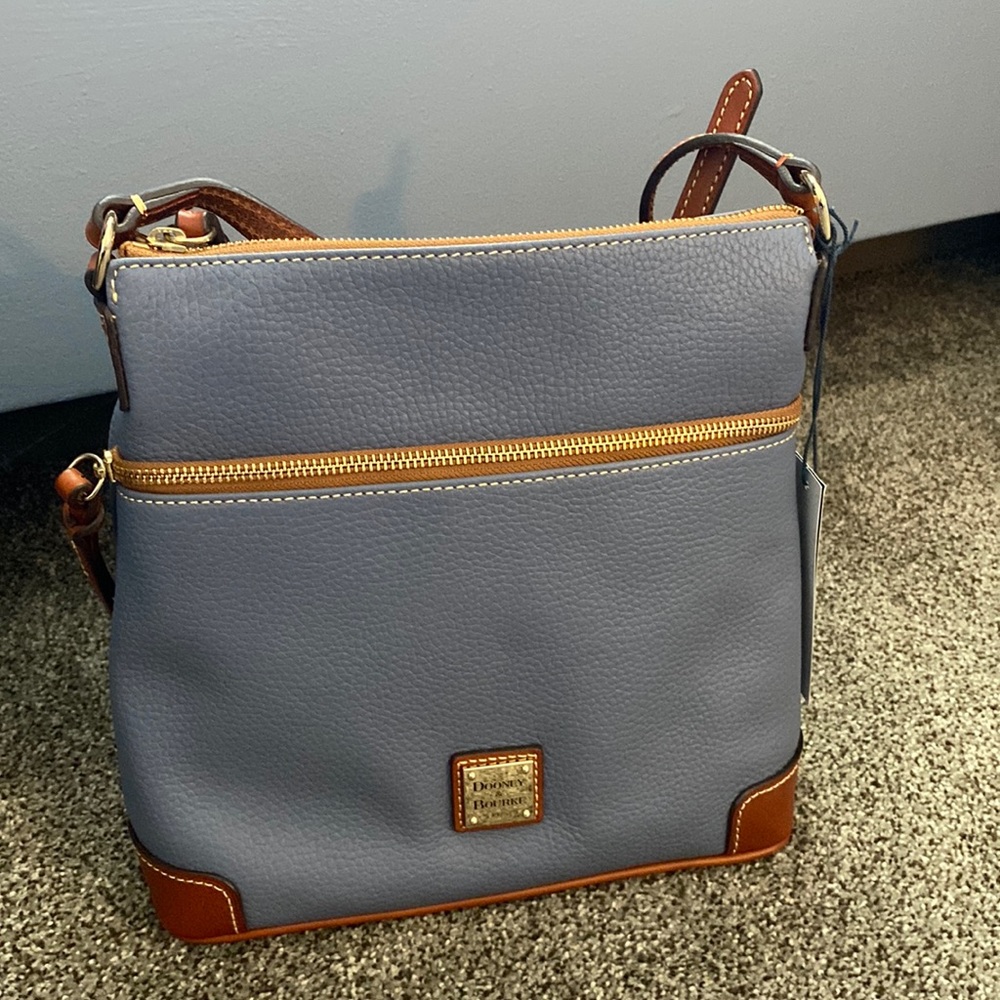 Dooney & Bourke Pebble Grain Crossbody Shoulder Bag - Blue